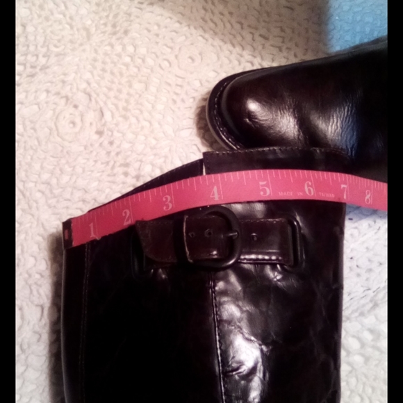 Crown by Born Brown Crinkle Leather Boots NWOT Size 5 - Picture 10 of 12